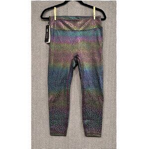 GRRRL high-waisted iridescent rainbow leopard Leggings Amanda/Heather (M/L)